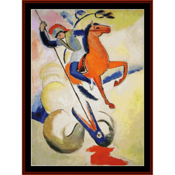 Counted Cross Stitch Pattern – St. George by August Macke - Cross Stitch Collectibles