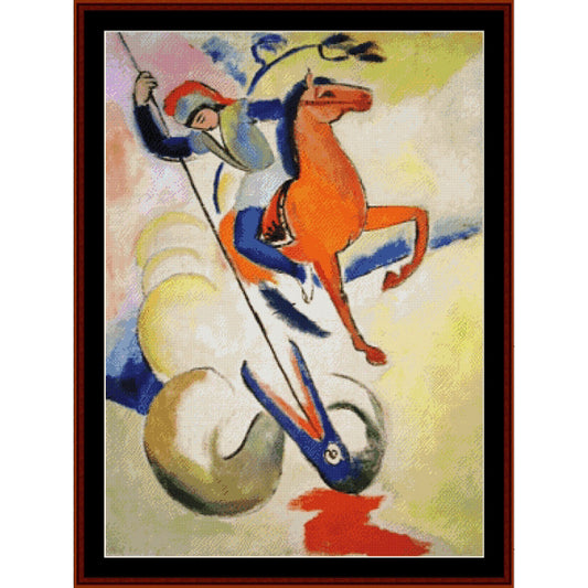 Counted Cross Stitch Pattern – St. George by August Macke - Cross Stitch Collectibles