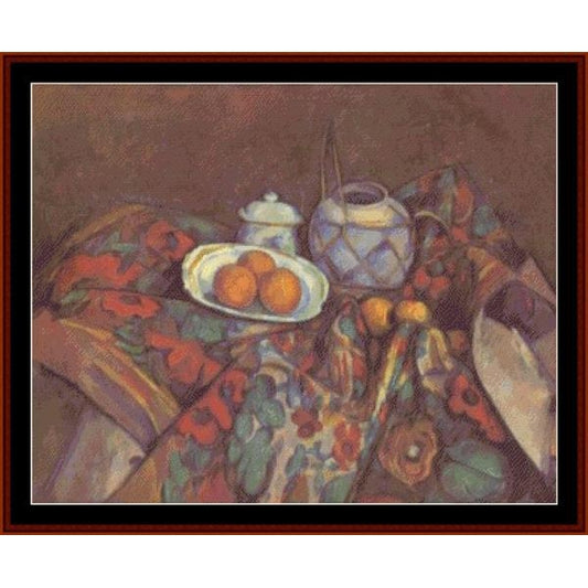 Counted Cross Stitch Pattern – Still Life with Oranges by Paul Cezanne - Cross Stitch Collectibles