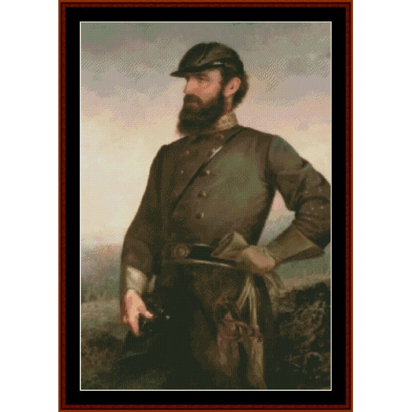 Counted Cross Stitch Pattern – Stonewall Jackson, American Civil War - Cross Stitch Collectibles