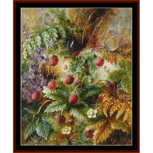 Counted Cross Stitch Pattern – Strawberries by Albert Durer - Cross Stitch Collectibles