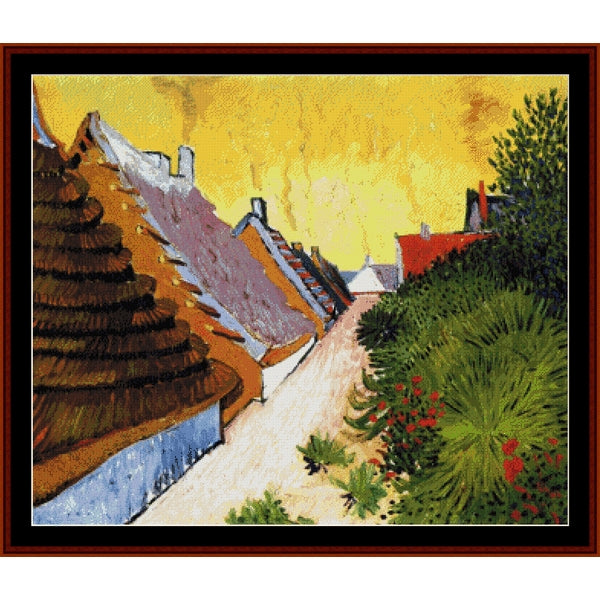 Counted Cross Stitch Pattern – Street in Saintes-Maries by Vincent Van Gogh - Cross Stitch Collectibles