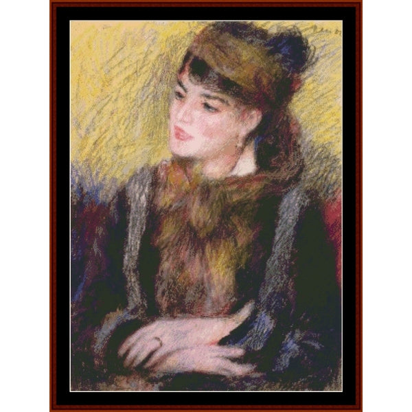 Counted Cross Stitch Pattern – Study of a Woman by Pierre Auguste Renoir - Cross Stitch Collectibles