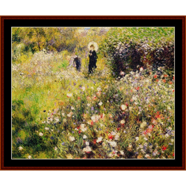 Counted Cross Stitch Pattern – Summer Landscape by Pierre Auguste Renoir - Cross Stitch Collectibles