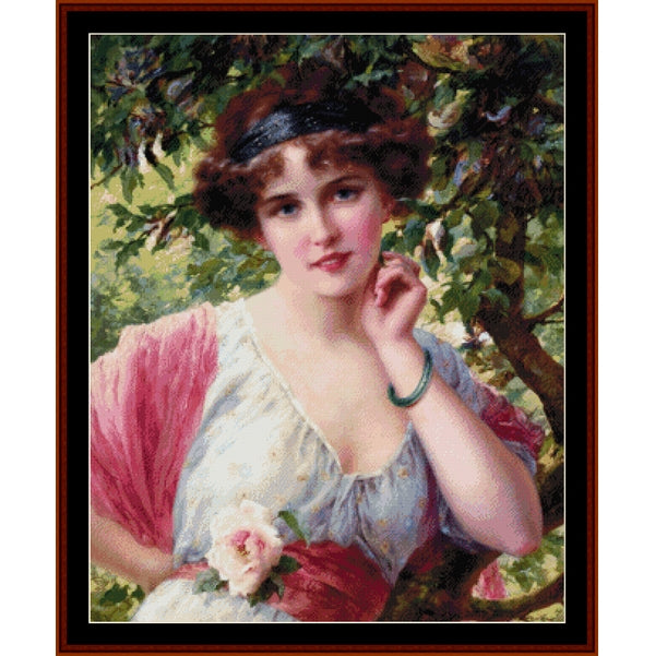 Counted Cross Stitch Pattern – Summer Rose by Emile Vernon - Cross Stitch Collectibles
