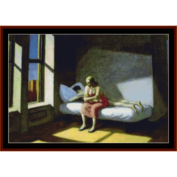 Counted Cross Stitch Pattern – Summer in the City by Edward Hopper - Cross Stitch Collectibles