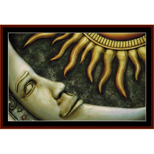 Counted Cross Stitch Pattern – Sun and Moon II, Fantasy - Cross Stitch Collectibles