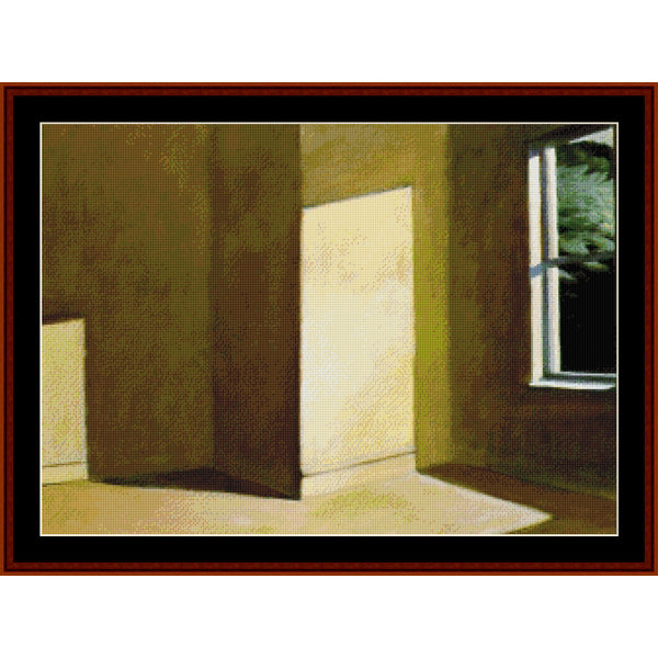 Counted Cross Stitch Pattern – Sun in an Empty Room by Edward Hopper - Cross Stitch Collectibles