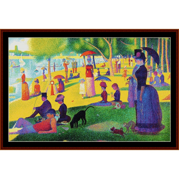 Counted Cross Stitch Pattern – Sunday Afternoon in the Park II by Georges Seurat - Cross Stitch Collectibles