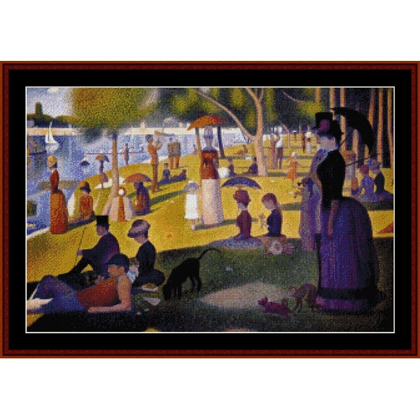 Counted Cross Stitch Pattern – Sunday Afternoon in the Park by Georges Seurat - Cross Stitch Collectibles