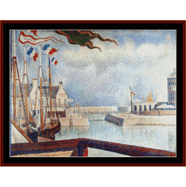 Counted Cross Stitch Pattern – Sunday at Port Bessin, 1888 by Georges Seurat - Cross Stitch Collectibles