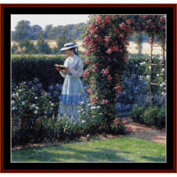 Counted Cross Stitch Pattern – Sweet Solitude by Frederick Leighton - Cross Stitch Collectibles