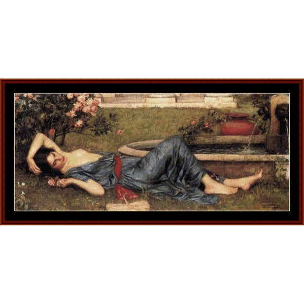 Counted Cross Stitch Pattern – Sweet Summer by J.W. Waterhouse - Cross Stitch Collectibles