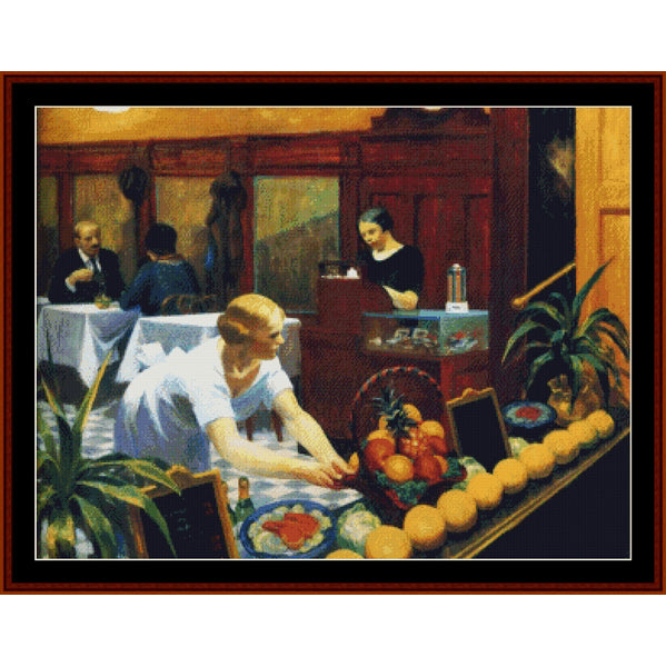 Counted Cross Stitch Pattern – Tables for Ladies, 1930 by Edward Hopper - Cross Stitch Collectibles