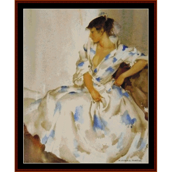 Counted Cross Stitch Pattern – Terista's Flowery Robe by W.R. Flint - Cross Stitch Collectibles