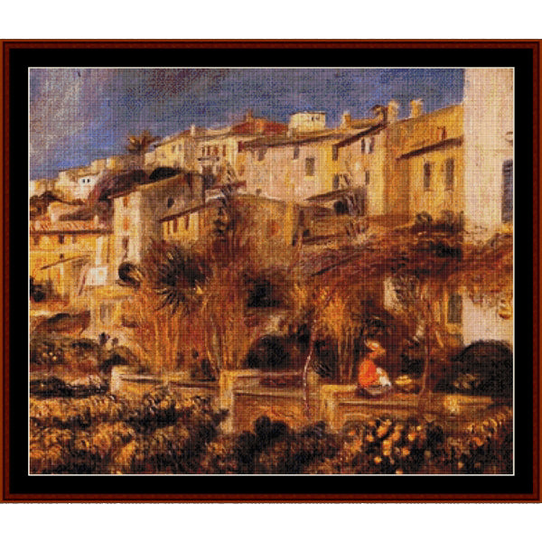 Counted Cross Stitch Pattern – Terrace at Cagnes by Pierre Auguste Renoir - Cross Stitch Collectibles