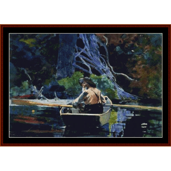 Counted Cross Stitch Pattern – The Adirondak Guide by Winslow Homer - Cross Stitch Collectibles