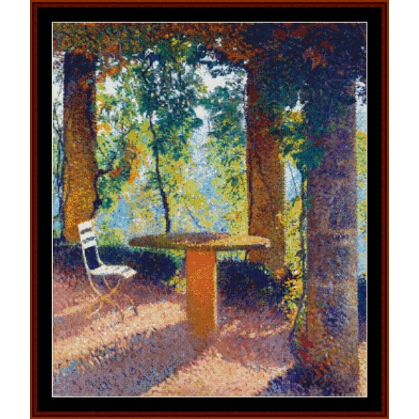 Counted Cross Stitch Pattern – The Arbor in Summer by Henri Martin - Cross Stitch Collectibles