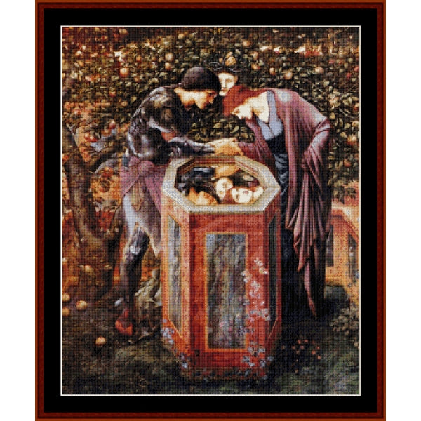 Counted Cross Stitch Pattern – The Baleful Head by Edward Burne-Jones - Cross Stitch Collectibles