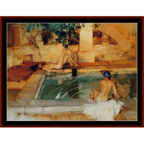 Counted Cross Stitch Pattern – The Bathers by W.R. Flint - Cross Stitch Collectibles