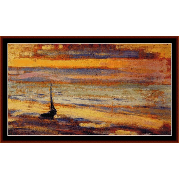 Counted Cross Stitch Pattern – The Beach by Georges Lemmen - Cross Stitch Collectibles