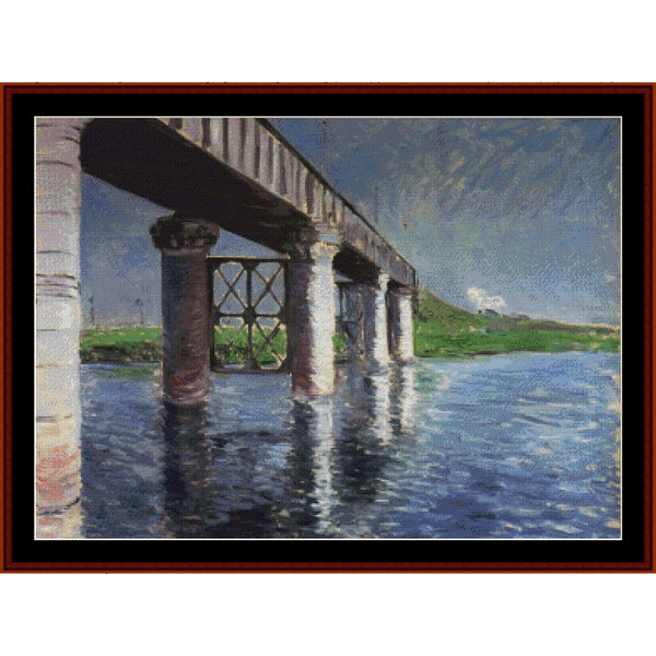 Counted Cross Stitch Pattern – The Bridge at Argenteuil by Gustave Caillebotte - Cross Stitch Collectibles