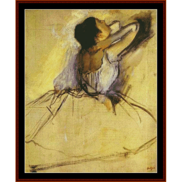 Counted Cross Stitch Pattern – The Dancer by Edgar Degas - Cross Stitch Collectibles