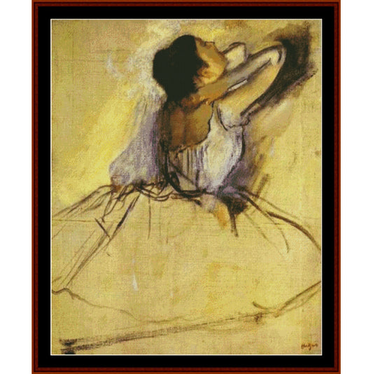 Counted Cross Stitch Pattern – The Dancer by Edgar Degas - Cross Stitch Collectibles
