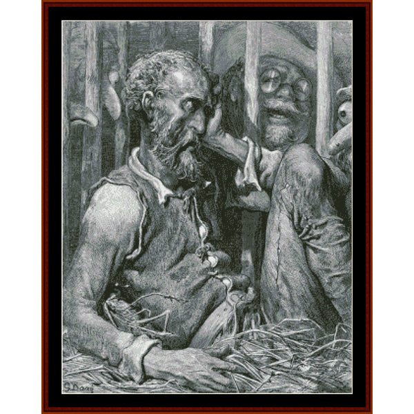 Counted Cross Stitch Pattern – The Enchantment of Don Quixote by Gustave Dore - Cross Stitch Collectibles