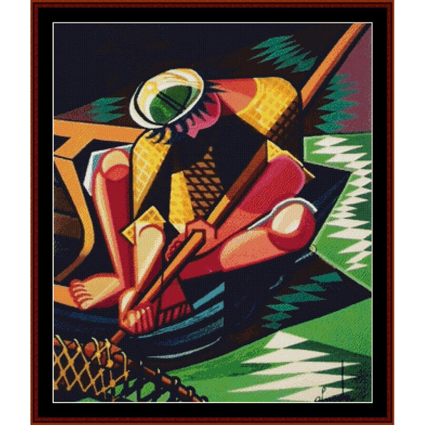 Colorful abstract Counted Cross Stitch Pattern by Cross Stitch Collectibles with geometric shapes and patterns