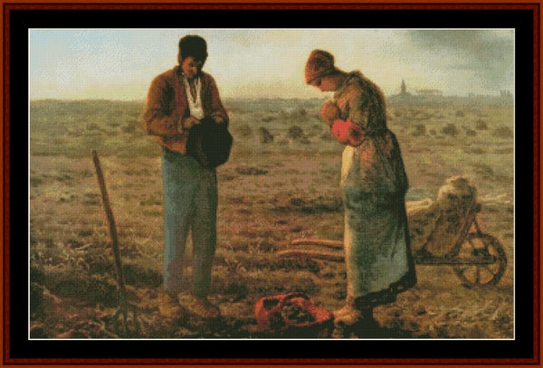 The Angelus – J.F. Millet pdf cross stitch pattern