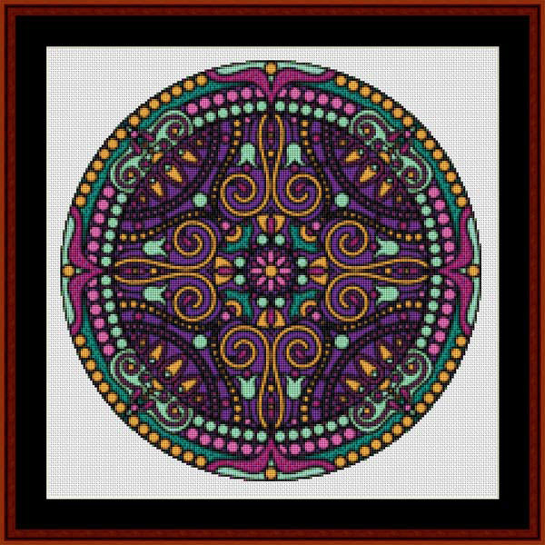 Mandala 105 - Small pdf cross stitch pattern
