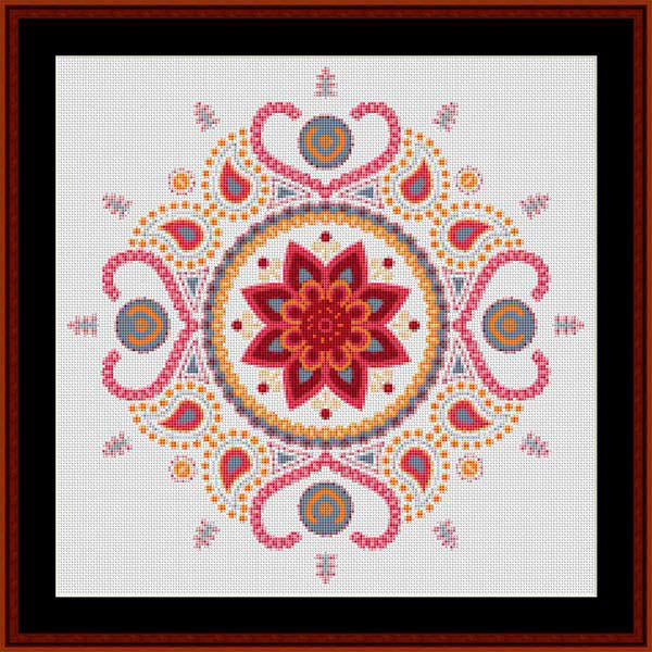 Mandala 106 - Small pdf cross stitch pattern