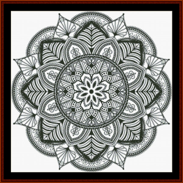 Mandala 127 - Large - pdf cross stitch pattern