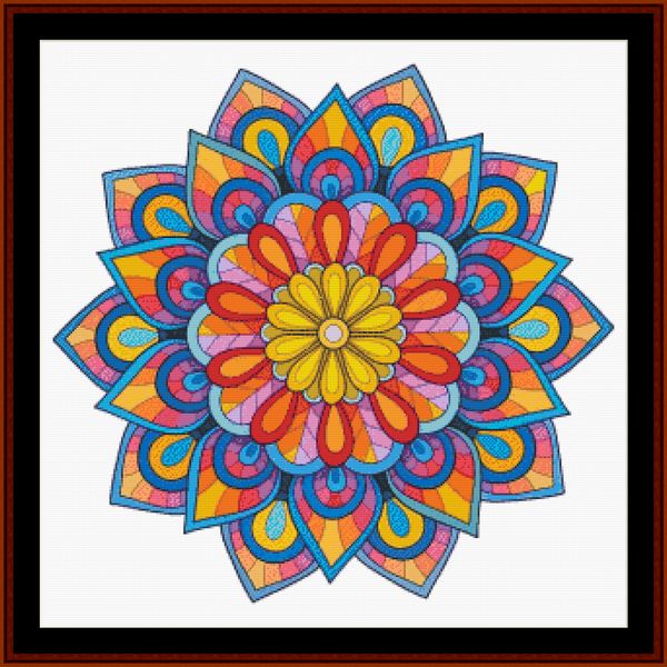 Mandala 144 - Large pdf cross stitch pattern