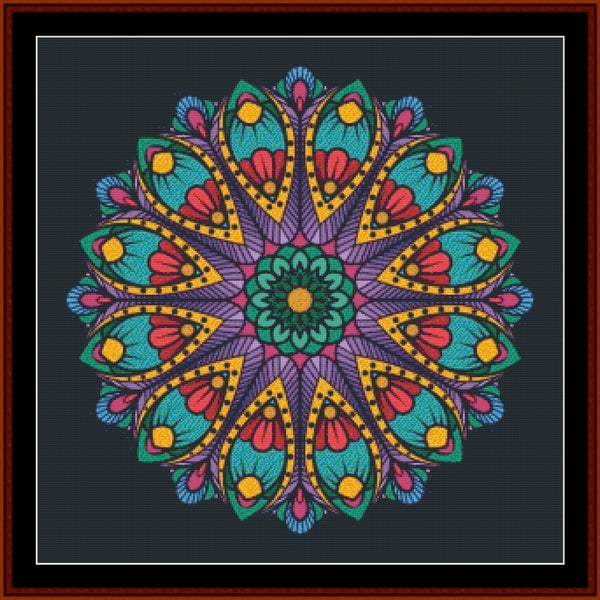 Mandala 158 - Large pdf cross stitch pattern