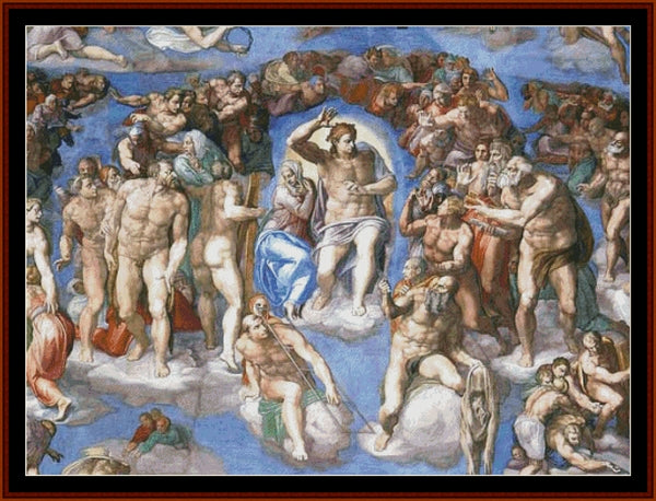 The Last Judgement, Detail - Michelangelo pdf cross stitch pattern