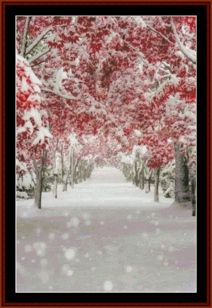 Snow Path - Nature pdf cross stitch pattern