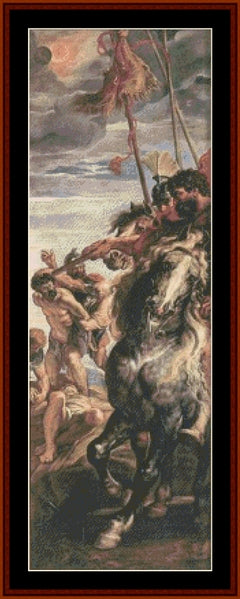 Elevation of the Cross - Right Panel - Peter Paul Rubens cross stitch pattern