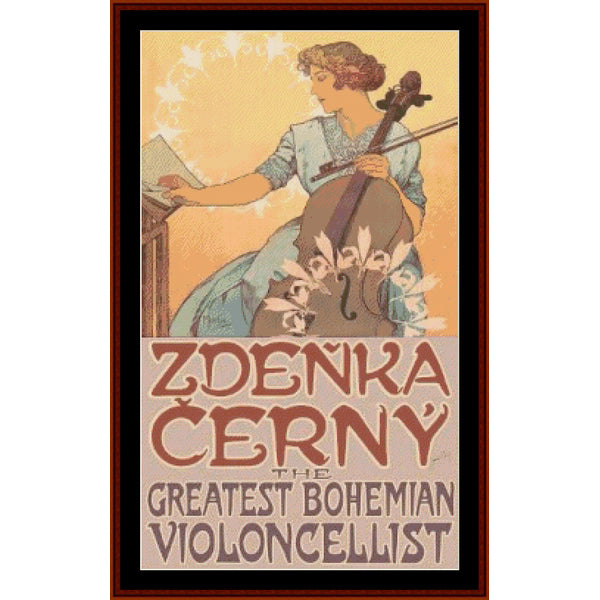 Zdenka Cerny - Vintage Poster pdf cross stitch pattern