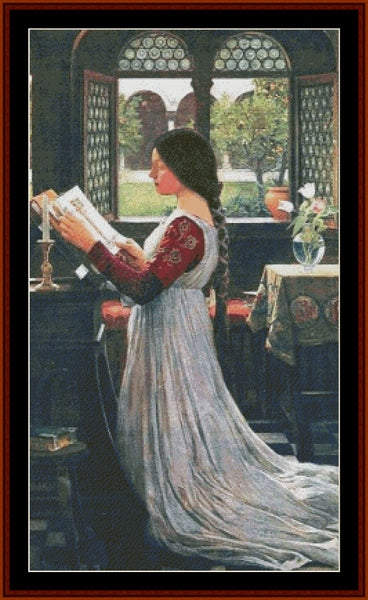 The Missal - J.W. Waterhouse pdf cross stitch pattern