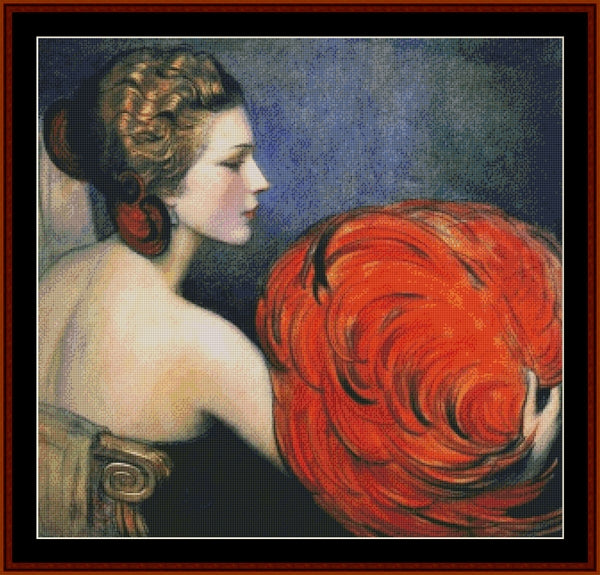 Peacock Feathers - Wladyslaw Theodor Benda pdf cross stitch pattern