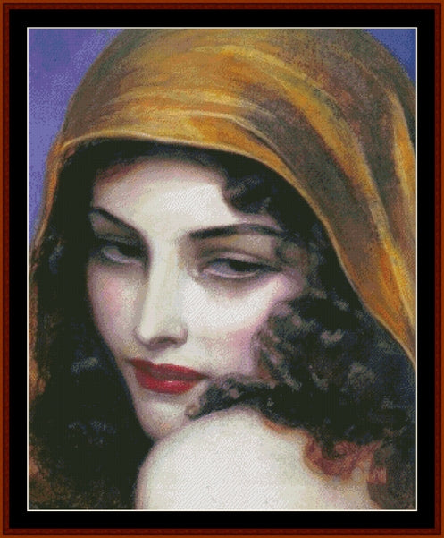Sultry Gypsy - Wladyslaw Theodor Benda pdf cross stitch pattern