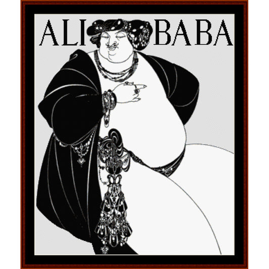 Ali Baba, 1897 - Aubrey Beardsley cross stitch pattern