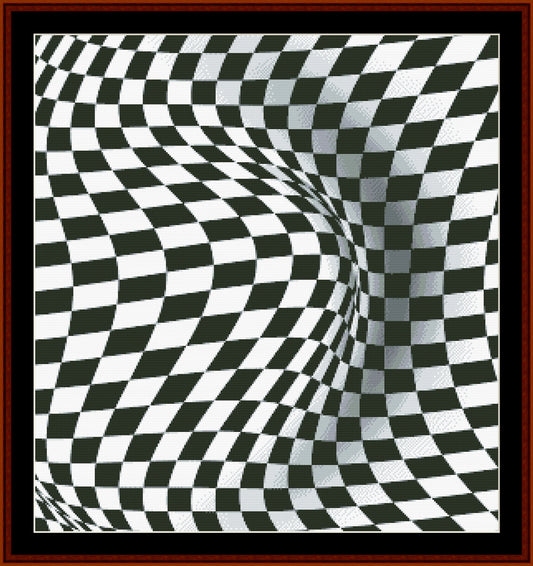 Checkered Bulge cross stitch pattern