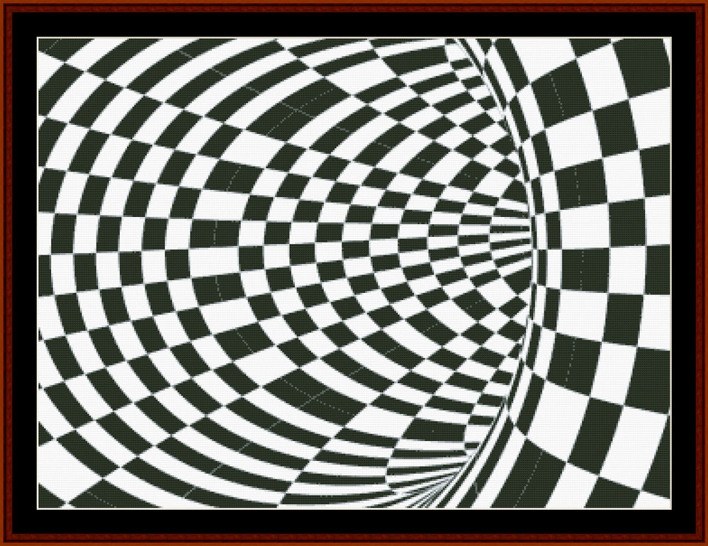 Checkered Tuba cross stitch pattern