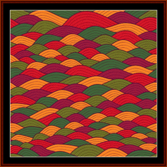 Textured Waves II cross stitch pattern