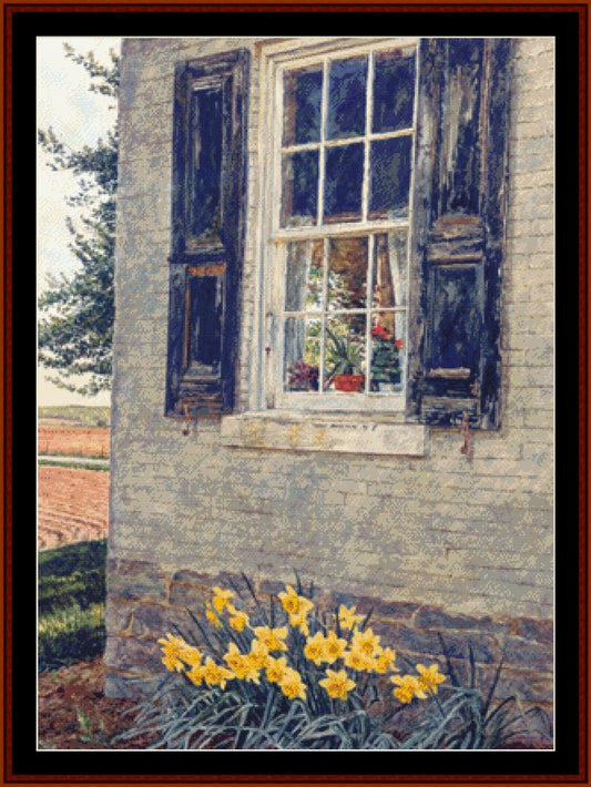 Grace's Window - Americana cross stitch pattern
