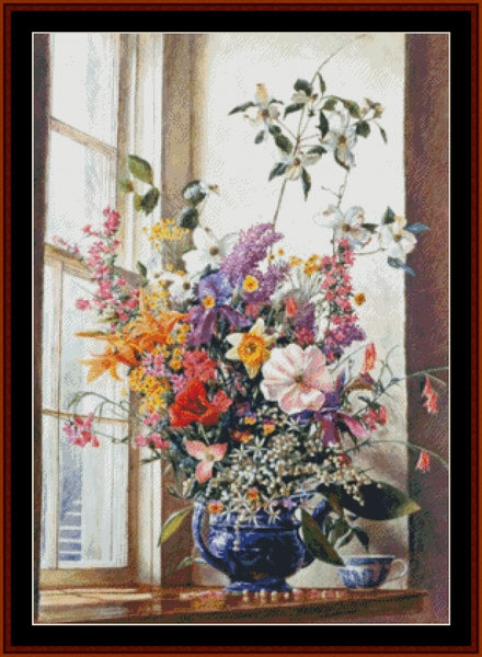 May Flowers - Americana pdf cross stitch pattern