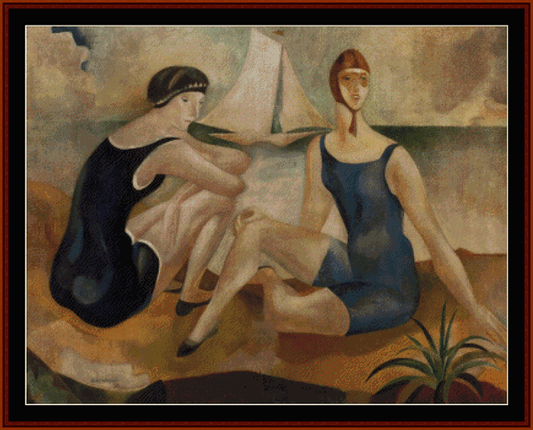 The Bathers, 1925 - Almada Negreiros cross stitch pattern